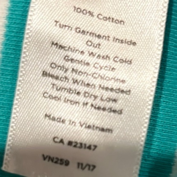 Talbots Green and White Sheath Dress Sleeveless Cowl Neck Midi size Large - Picture 10 of 10